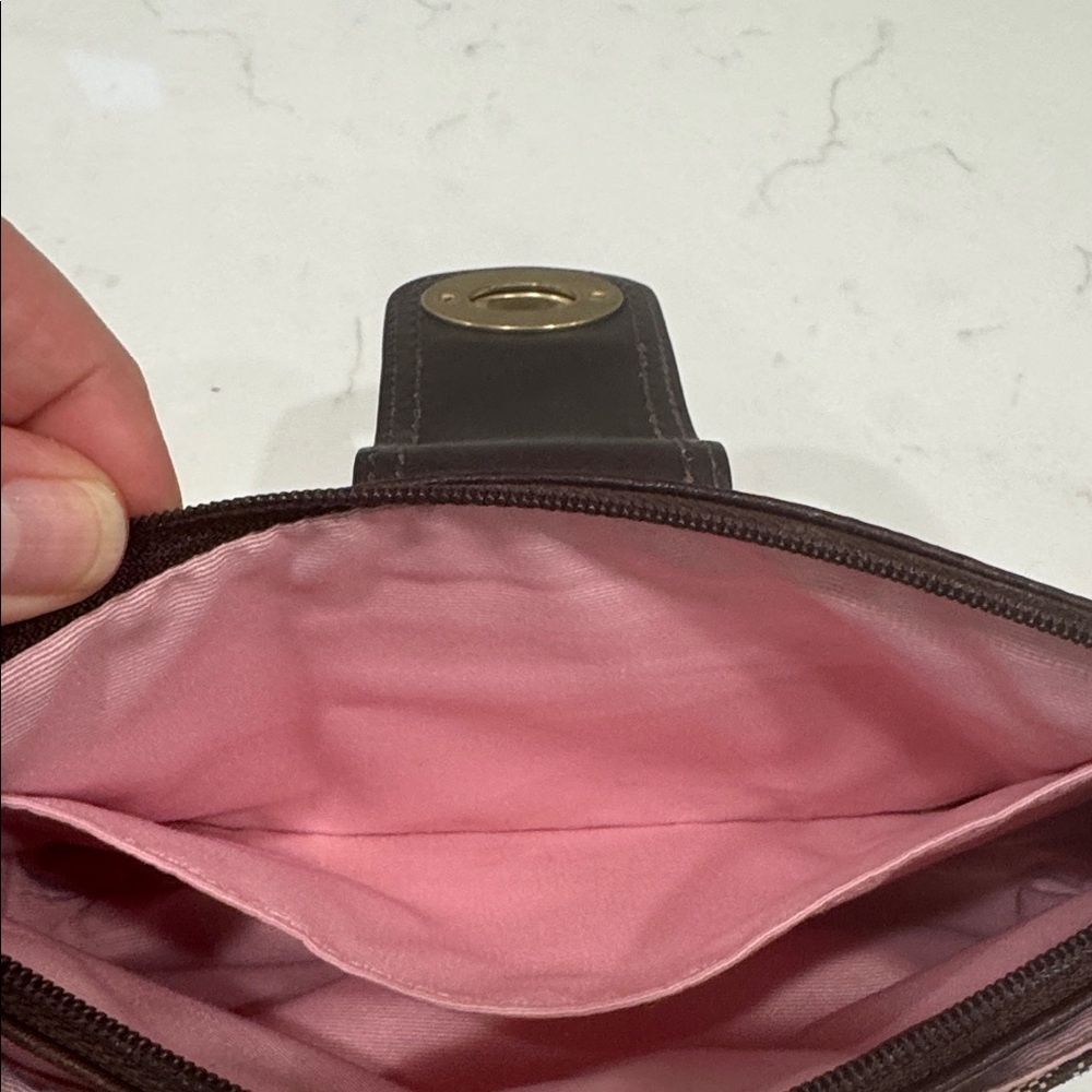 Coach Signature Canvas & Leather Clutch - Picture 12 of 15